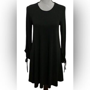 Karen Kane BNWOT! Black Long Sleeve wCuff Ties MIDI Dress🌷💖